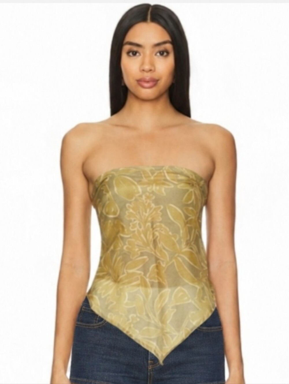 NWT ALOHAS SAVANNAH FLORAL KHAKI TANK TOP